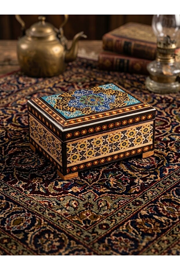 Iran's Handcrafted Hatem Jewelry Box Size: (11X 6.5) cm