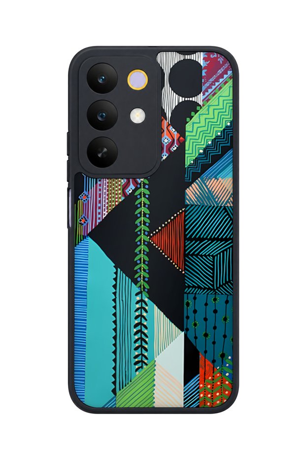 C85 5g Compatible Patchwork Patterned Camera Protected Shockproof Case