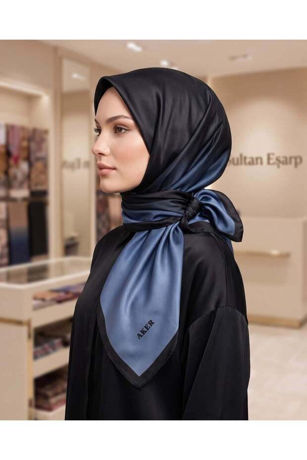 Crystal Scarf - Gradient - 1070950-923 - Navy Blue, Blue