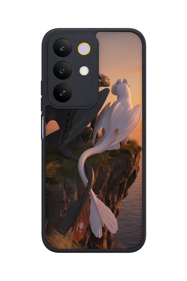 C85 5g Compatible Dragon Pair Patterned Camera Protected Shockproof Case