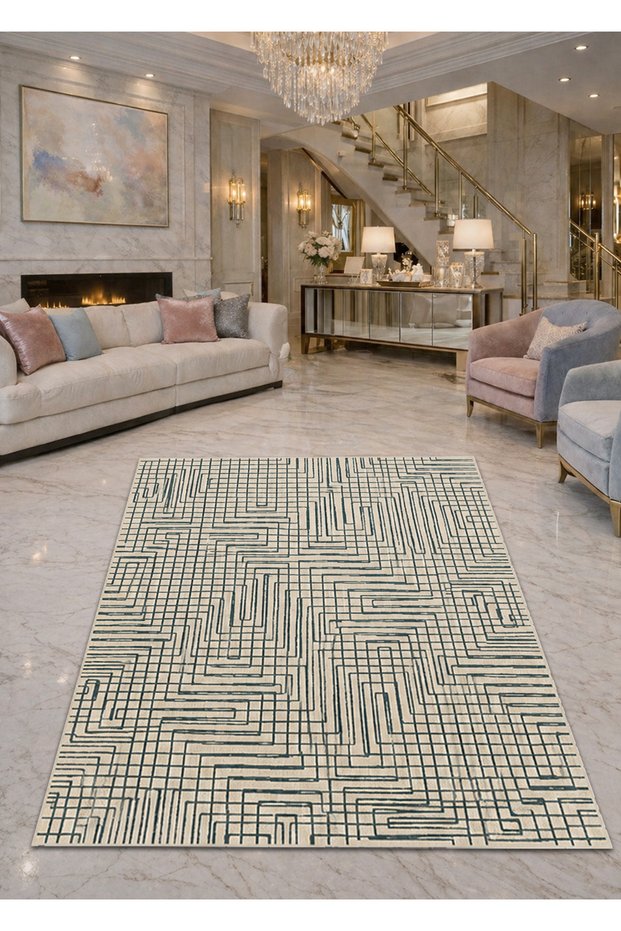Sdt Mixed Patterned Modern Woven Base Decorative Carpet Sdtamor1539