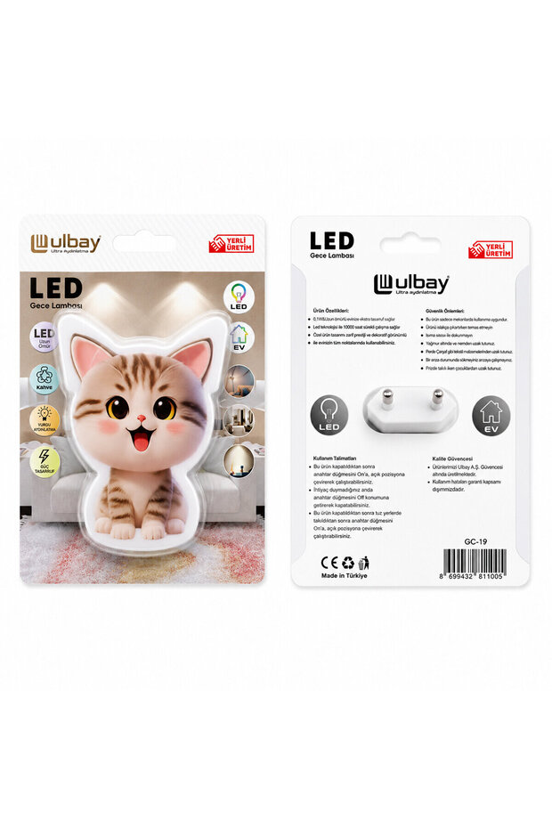 10 Pieces Cat Led Night Lamp Gc-19 (5671)