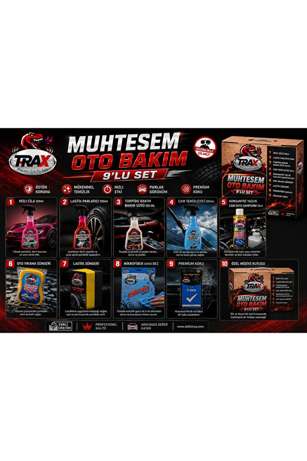 MUHTEŞEM OTO BAKIM 9'LU SET