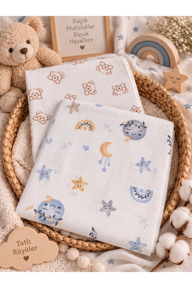 Single Layer Muslin Baby Girl/Boy Double Muslin Set Thin Coverlet