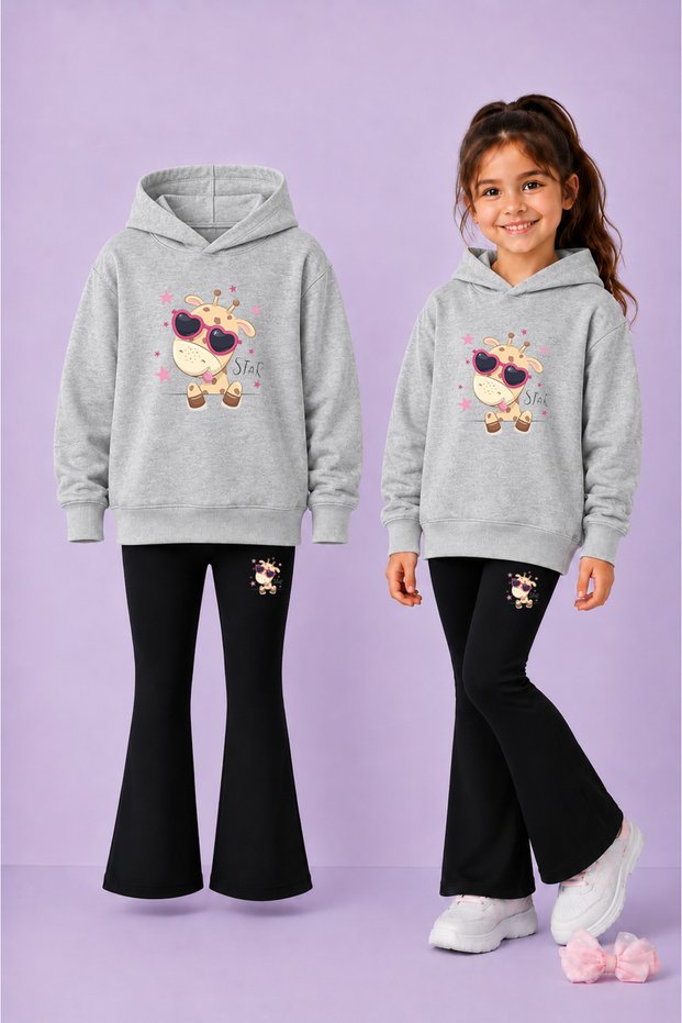 Sweatshirt - Spanish Leggings Set Girls' Winter Top and Bottom Set