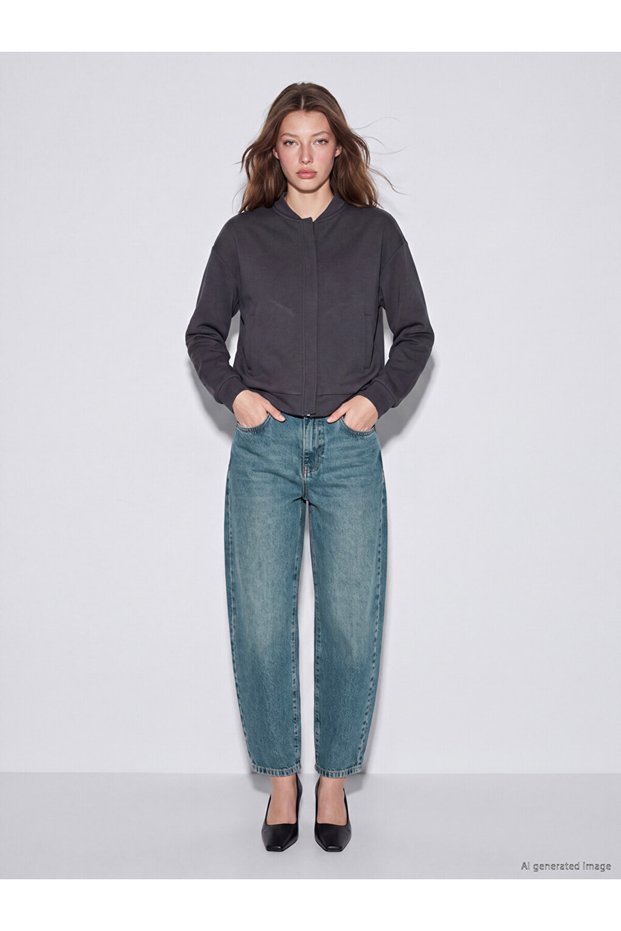 Peak New Season Indigo Petite Barrel Fit Women's Jean Pants