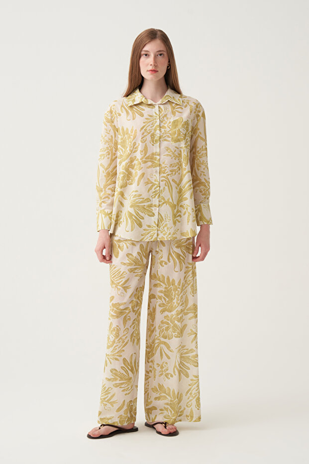 Leaf Patterned Shirt