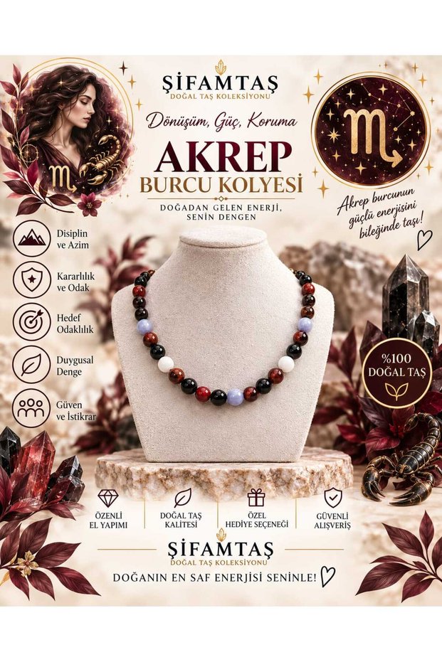 Scorpio Natural Stone Necklace