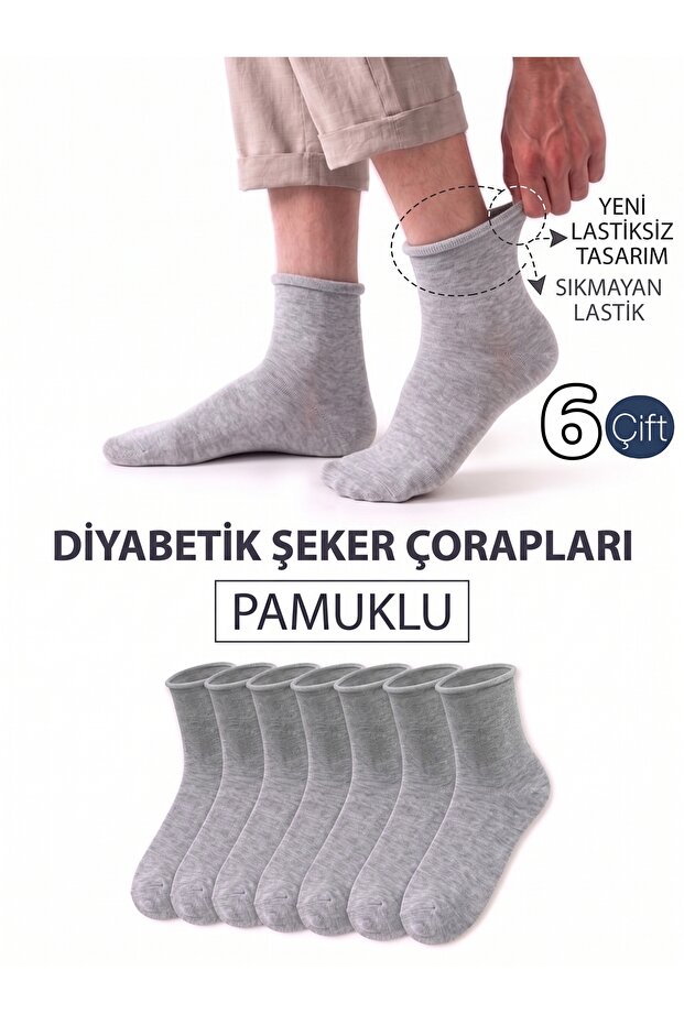 6-Piece Unisex Candy Socks Seamless Diabetic Cotton Half-Toe Socks Non-Squeezing Elastic