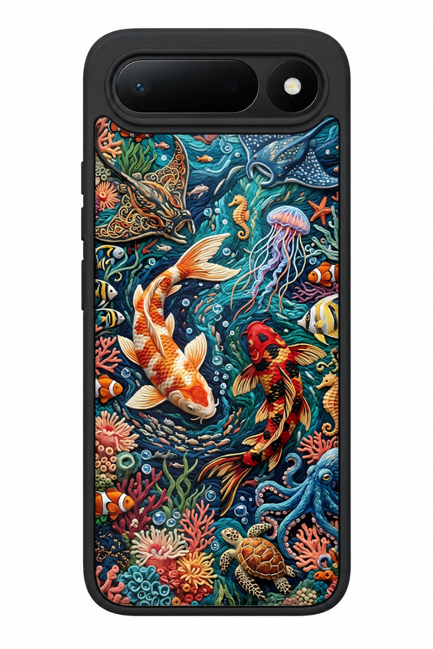 Spark 50 5g Compatible Coral Patterned Camera Protected Shockproof Case