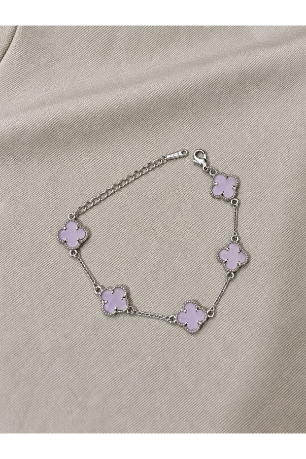 Crystal Stone 316L Steel Flower Bracelet