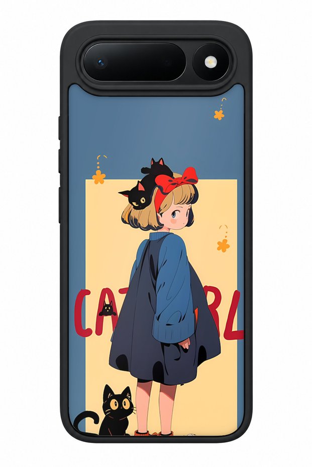 Spark 50 5g Compatible Black Cat Patterned Shockproof Case with Camera Protection
