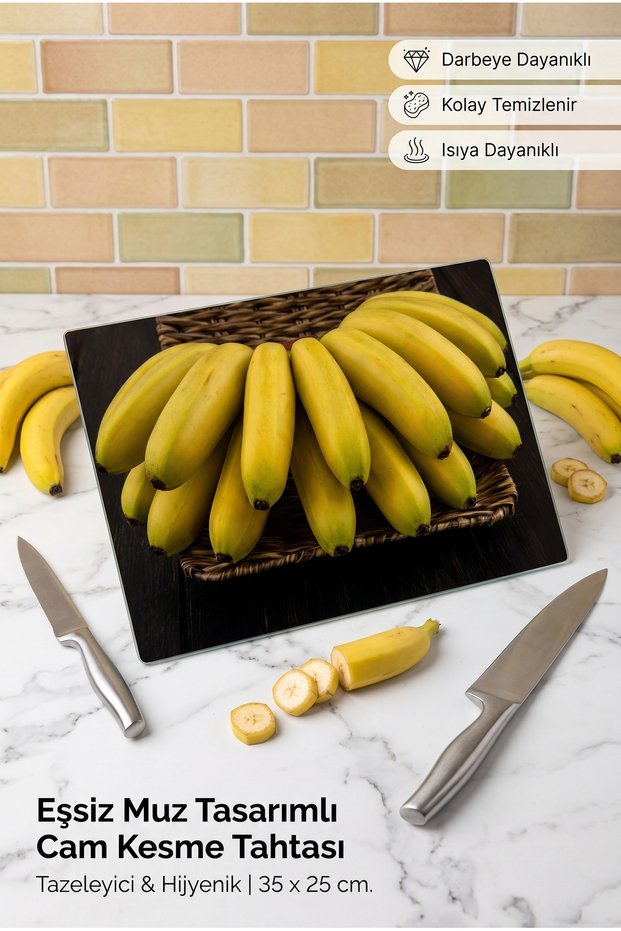Custom Printed Mosaic Patterned Large Size Glass Cutting Board Easy to Clean 25X35 cm Size