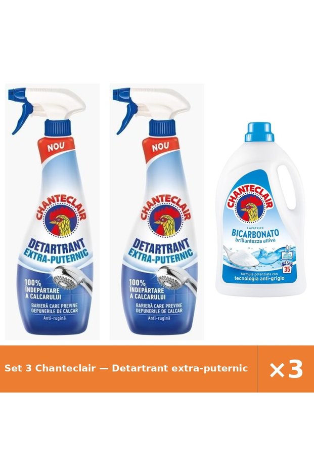 Set 3 — Detartrant extra-puternic Ch + Detergent lichid de rufe cu