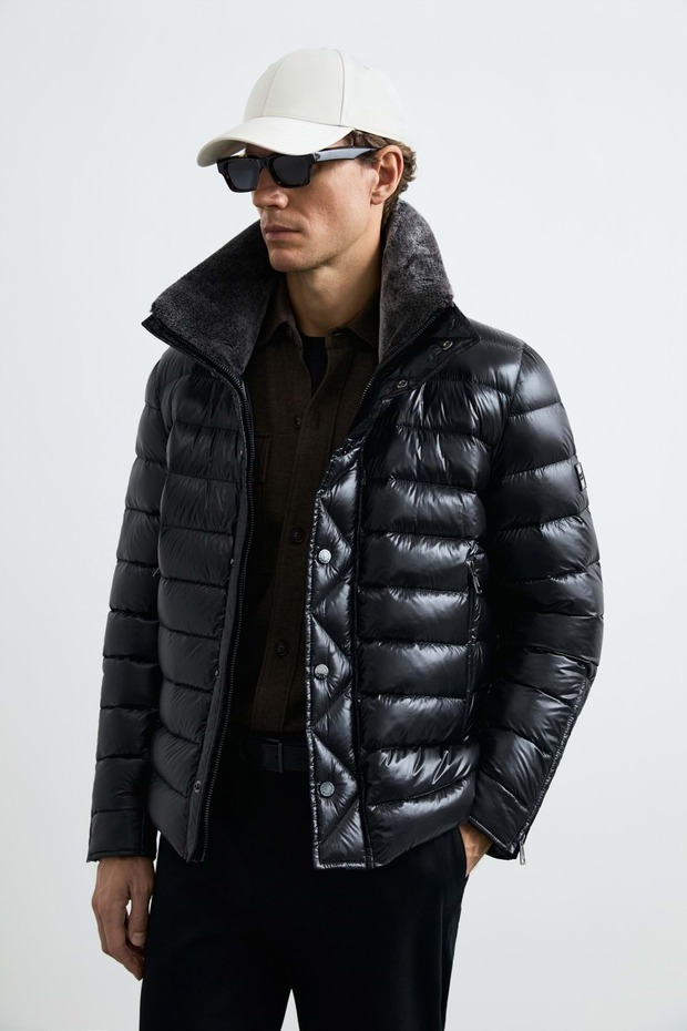 112120239 Jack Goose down Men's Coat Black