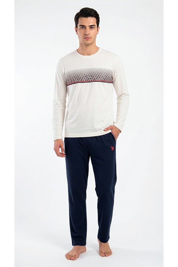 Men's Ecru Pajama Set
