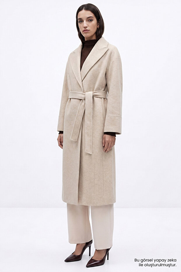 Reglan Sleeve Belted Lined Regular Coat