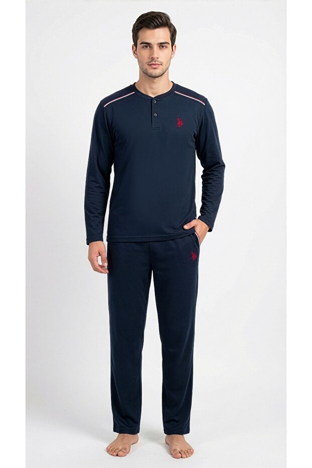 Men's Navy Blue Pajama Set