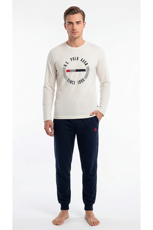 Men's Ecru Pajama Set