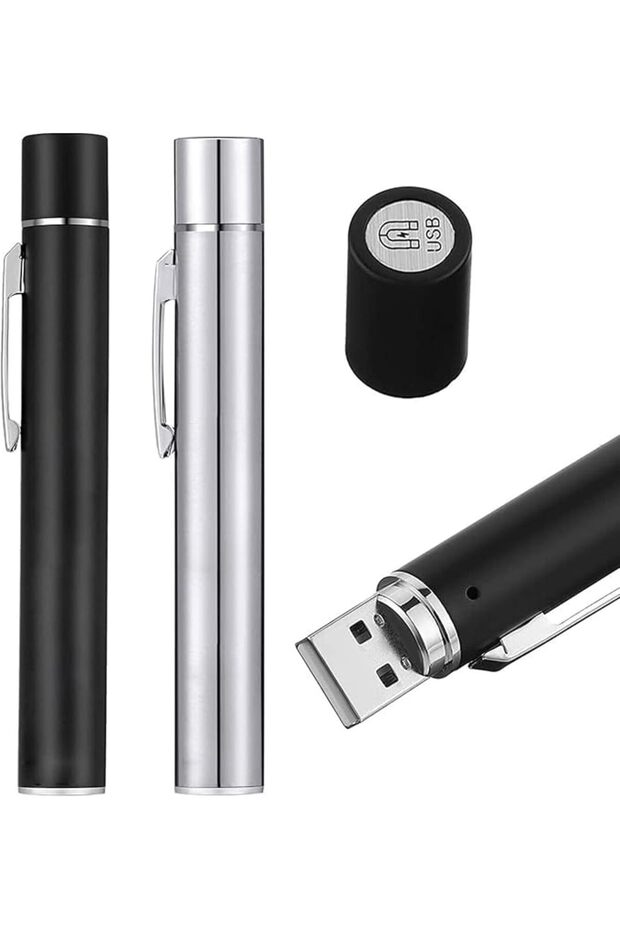 طقم مصباح طبي قابل لإعادة الشحن عبر USB للأطباء والممرضات، مصباح تشخيصي مزدوج (عبوة من قطعتين)