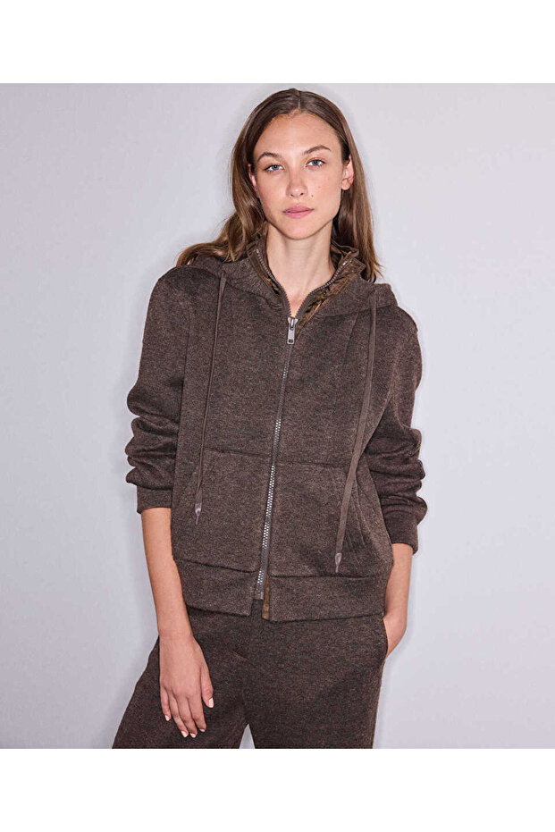 Çift parça görünüm sweatshirt