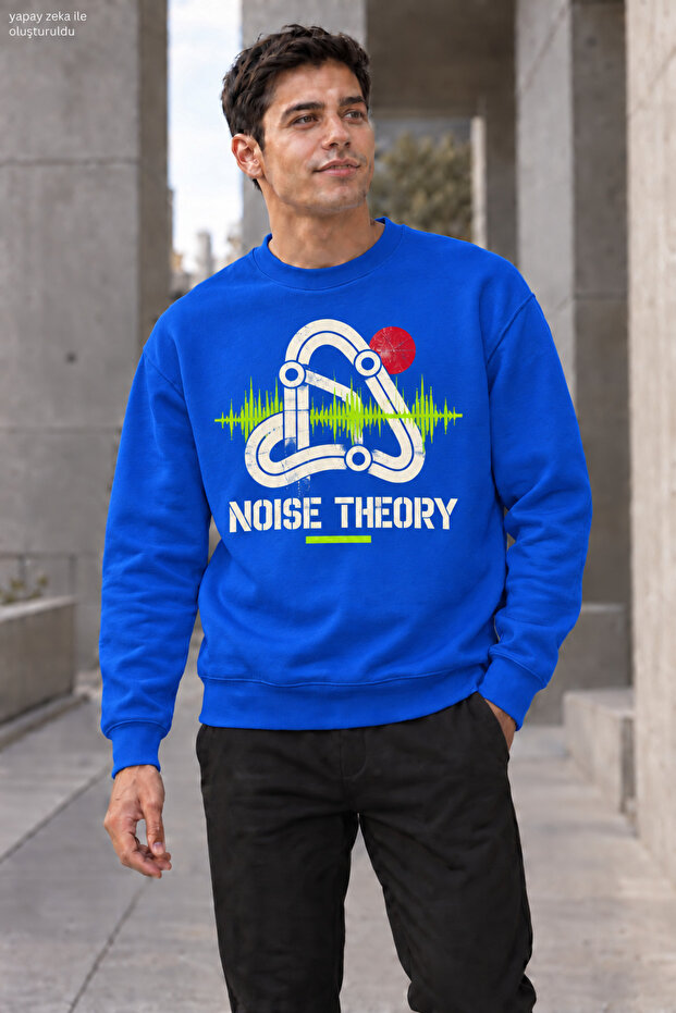 Men's Noise Theory Written Crew Neck Casual Regular Fit Sweatshirt