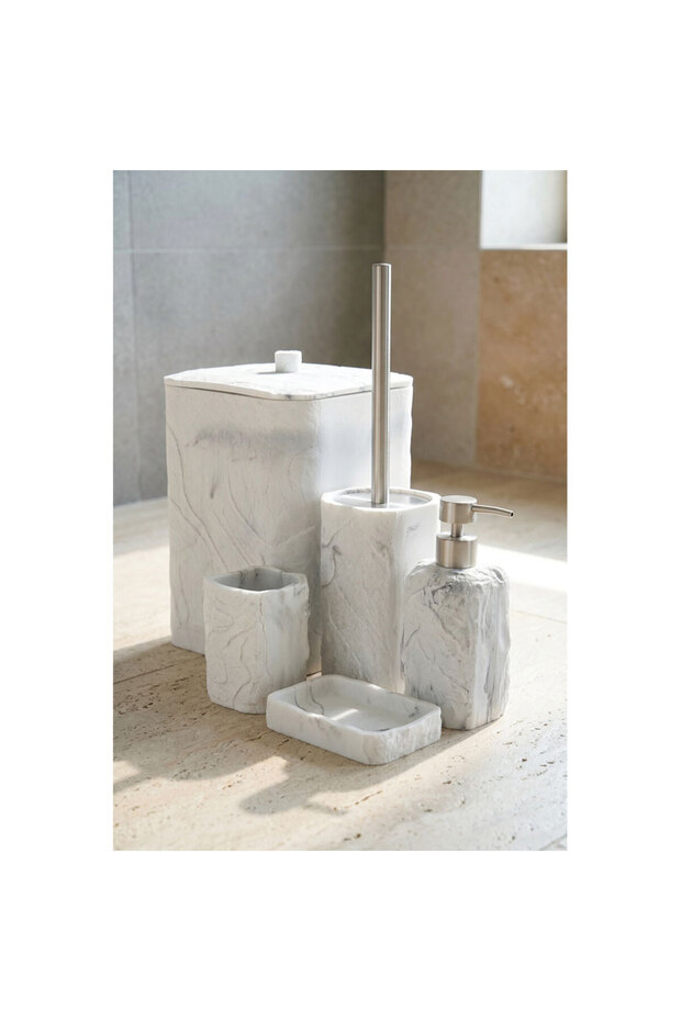 Jhn-09342 White Laduree Collection 5-Piece Corner Bathroom Set