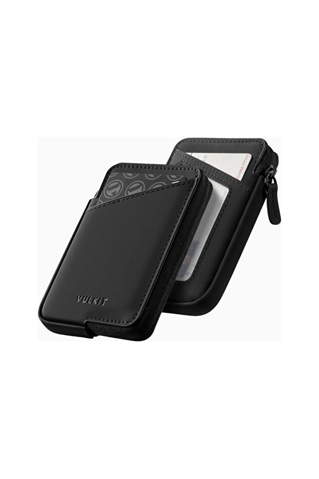 Rfid Protected Zippered Leather Unisex Card Holder Wallet