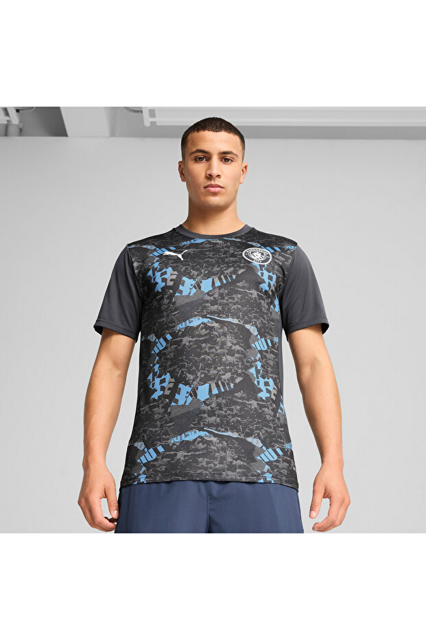 Men Sportswear Fit Short Sleeve MCFC Training Jersey, Dark Grey
