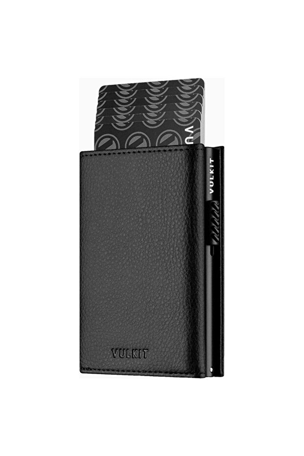 Rfid Protected Pop-Up Leather Aluminum Men's Card Holder Wallet