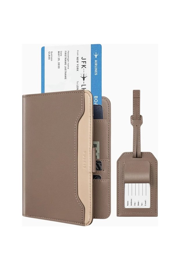 Rfid Protected Vegan Leather Unisex Passport Wallet