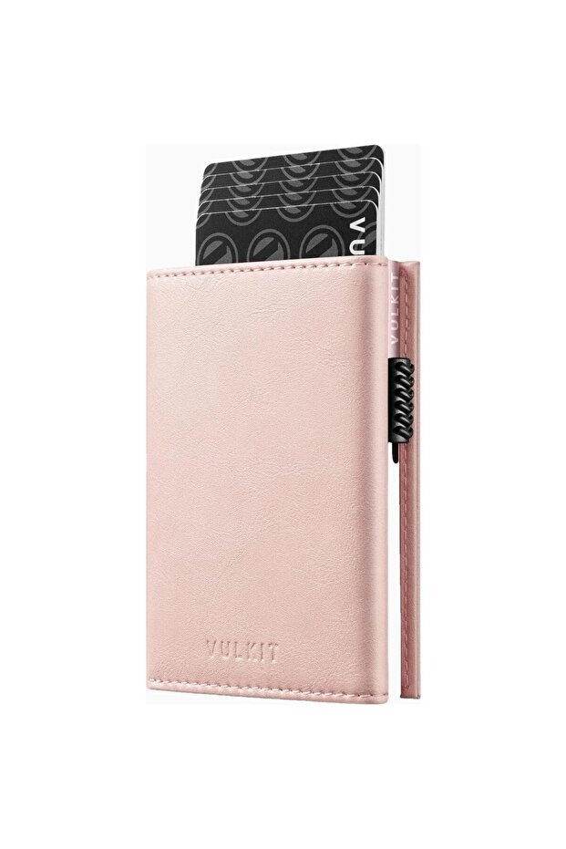 Rfid Protected Pop-Up Leather Aluminum Men's Card Holder Wallet