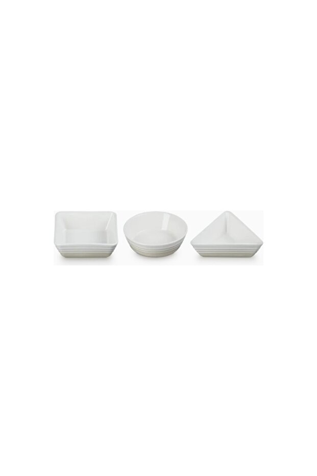 3-Piece Stone Ceramic Tapas and Sauce Bowl Set