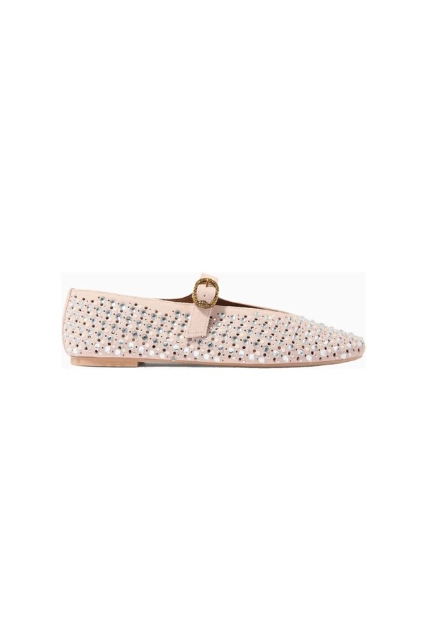 Mayfair Suede Crystal Stone Luxury Design Women's Ballet Flats