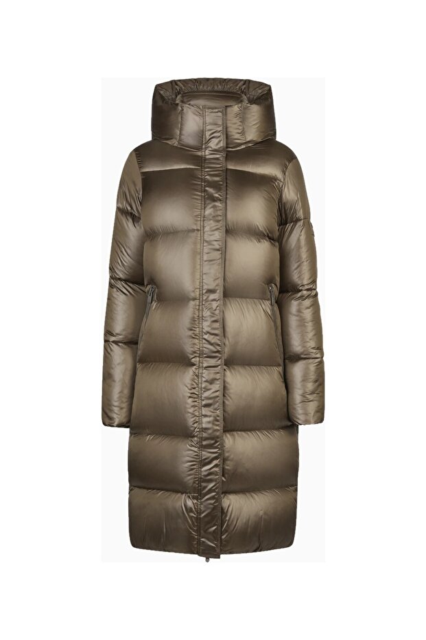 Quilted Coat Selection 8025 Luxury Long Hooded Women's Coat