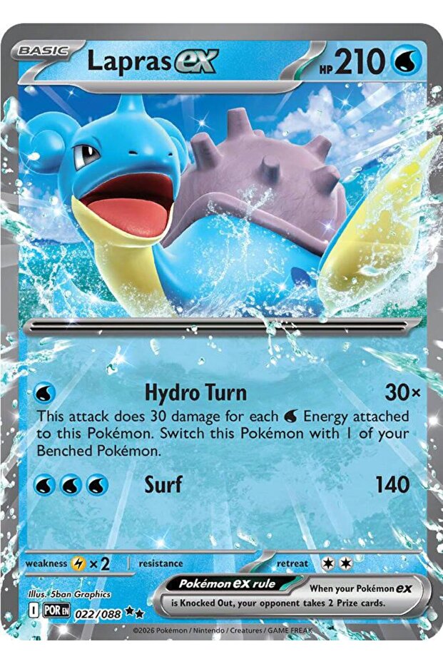 Lapras Ex # 22 Perfect Order Original Card