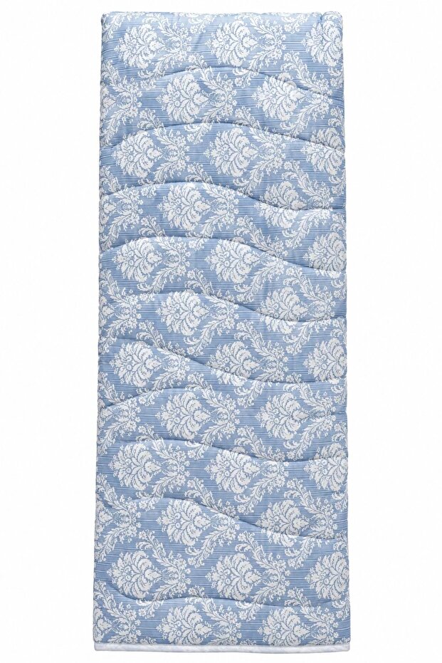 Cotton Multi-Purpose Single Pique, Bedspread (155X220) - Blue Damask