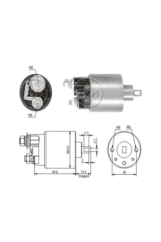 712 Starter Solenoid 12V Honda Civic 1.3 - 1.5 / Crx 1.5 / Integra 1.5