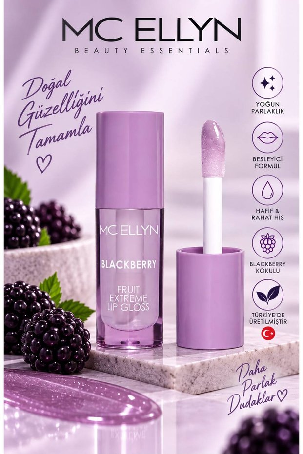 Mc Ellyn Blackberry Lip Gloss Blackberry Scented Lip Gloss Glossy and Transparent Finish Gloss