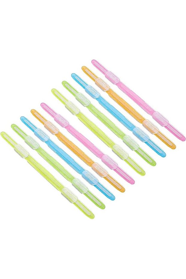 20pcs Multi-Color Plastic Loose Leaf Binder Clips, Durable Paper Fasteners for Document Binding, Org