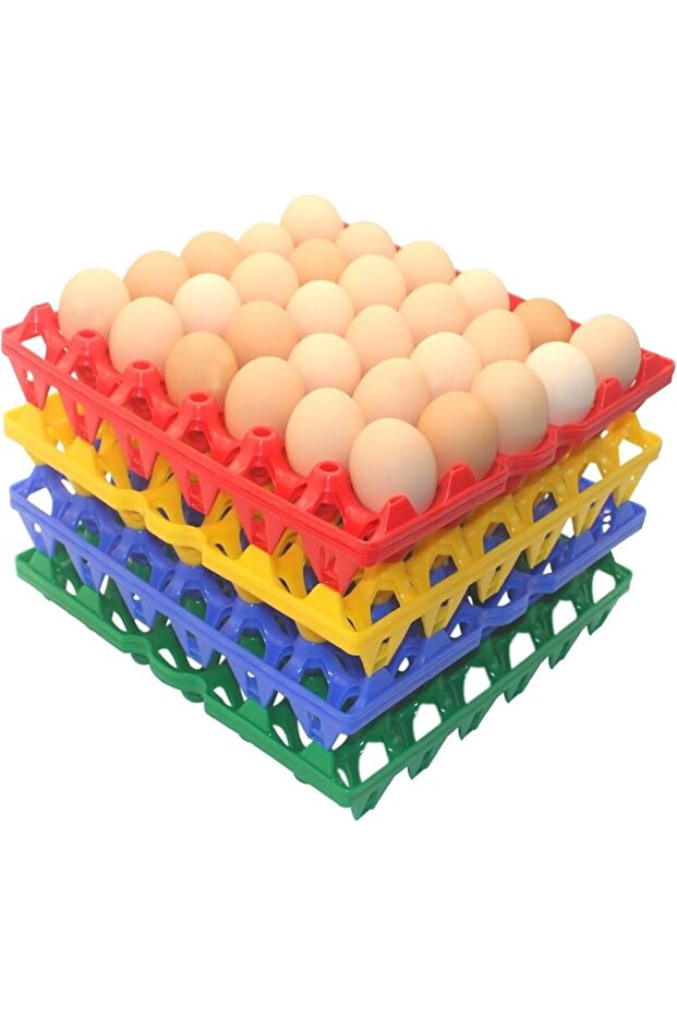 Stackable Plastic 30-Grid Egg Crates,Plastic Egg Tray Egg Box, Reusable Egg Holder Big Egg C