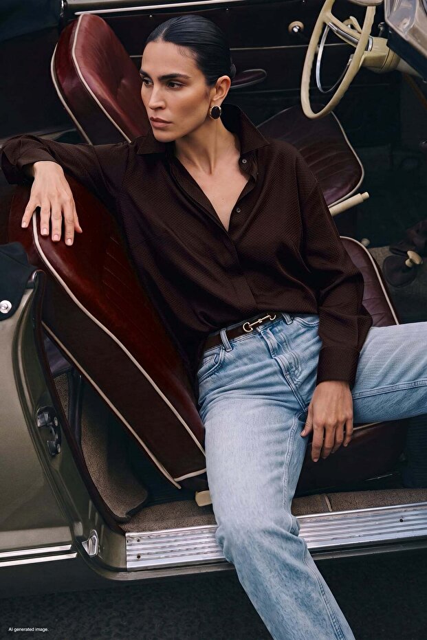 Patterned Classic Shirt - Dark Brown