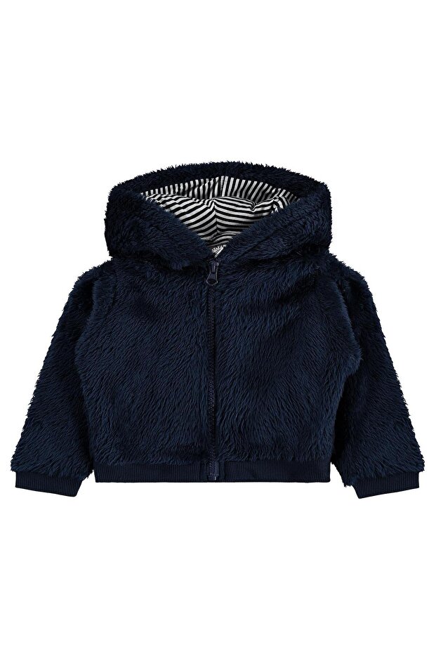 Baby Zippered Cardigan for 6-18 Months - Navy Blue