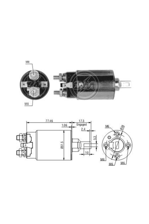 692 Starter Solenoid 12V Mitsubishi Colt - Galant - Lancer - Space / Nissan Bluebird - Cherry - Dat