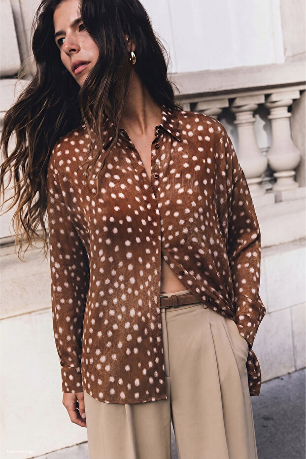 Patterned Classic Shirt - Claret Red