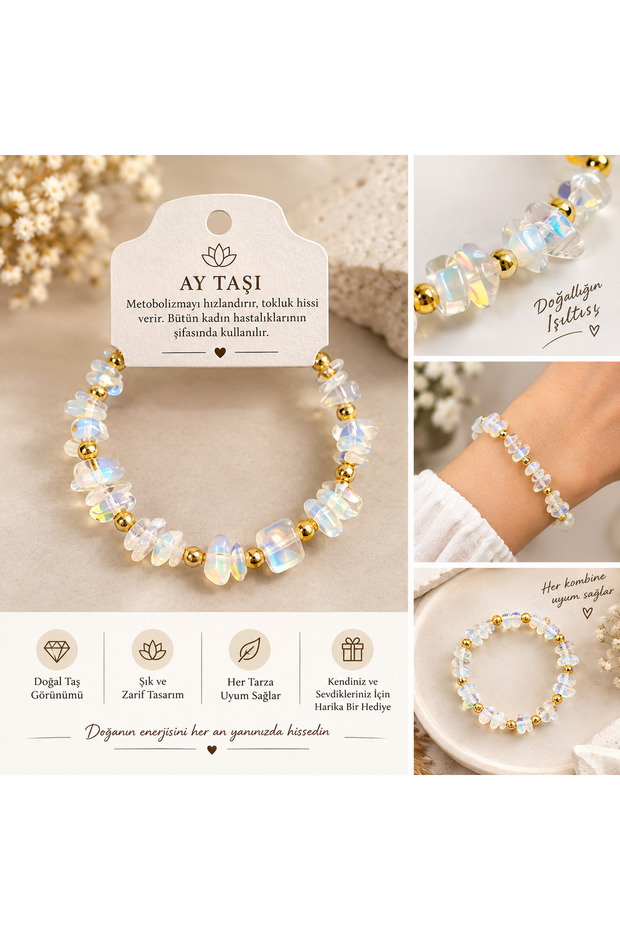 Natural Stone Bracelet Moon Stone