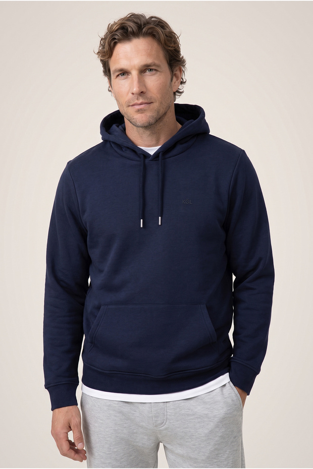 Hooded Pocketed Regular Fit Warm Cotton Basic Sweatshirt