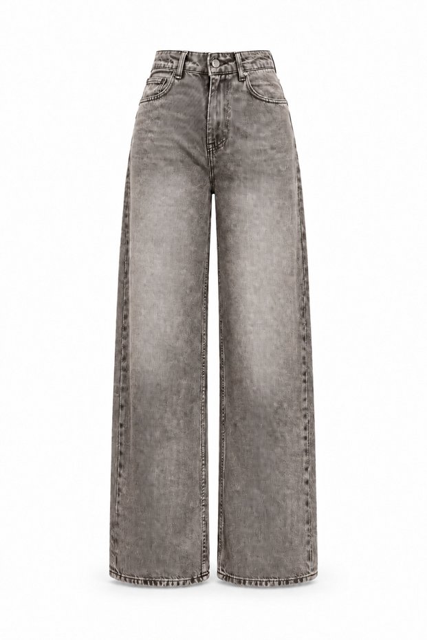 Washed Straight Fit Jeans