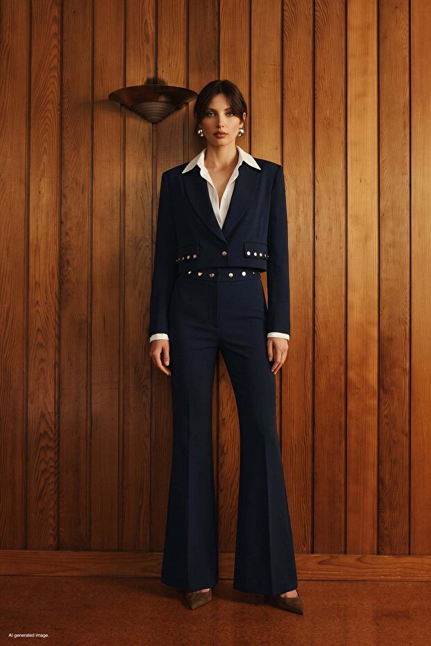 Sally Pants - Navy Blue