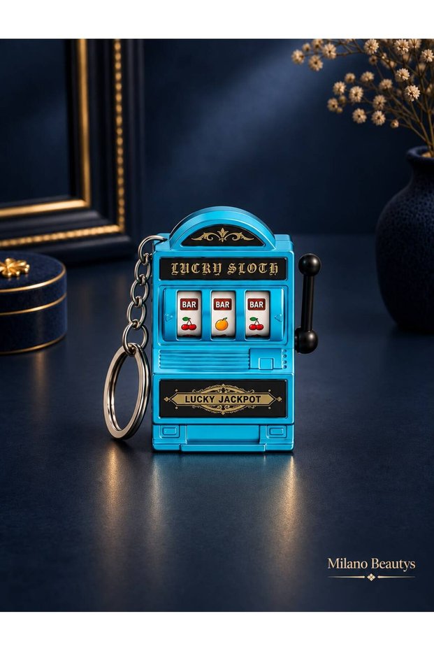 Slot Machine Keychain-Bag Accessory-Gold Color